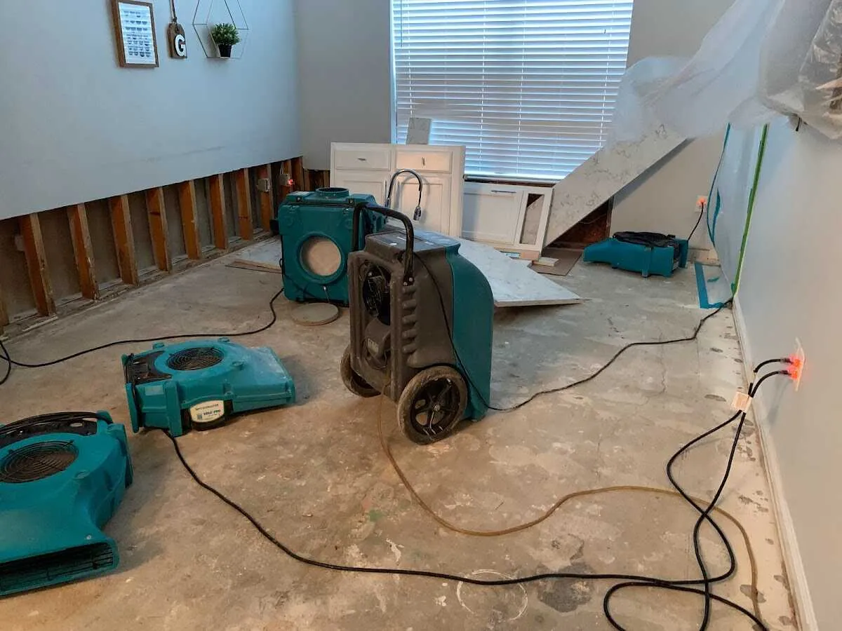 Dehumidifier in flood-cut room for Water Extraction & Removal in Patterson